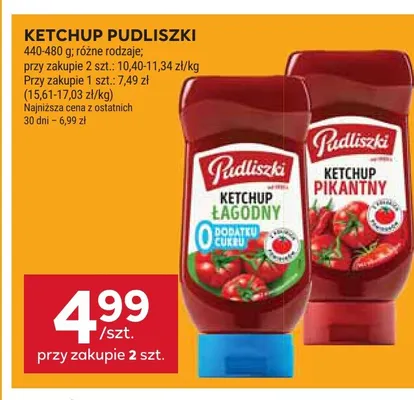 Ketchup Pudliszki promocja w Stokrotka