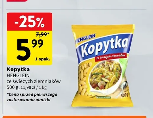 Kopytka Henglein ze świeżych ziemniaków promocja w Intermarche