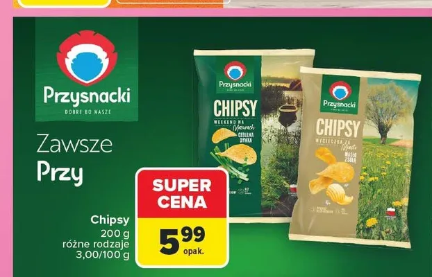 Chipsy Przysnacki o smaku zielonej cebulki promocja w Carrefour