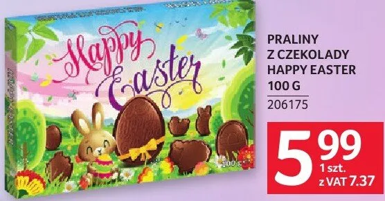 Praliny z czekolady Happy Easter 100 g promocja w Selgros