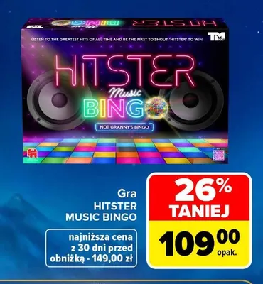 Gra Hitster Music Bingo TM Toys promocja w Carrefour