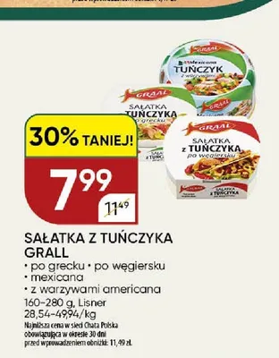 Sałatka z tuńczyka Graal po węgiersku promocja w Chata Polska
