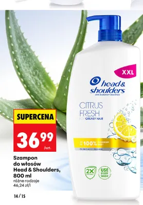 Szampon do włosów Head & Shoulders Citrus Fresh promocja w Biedronka