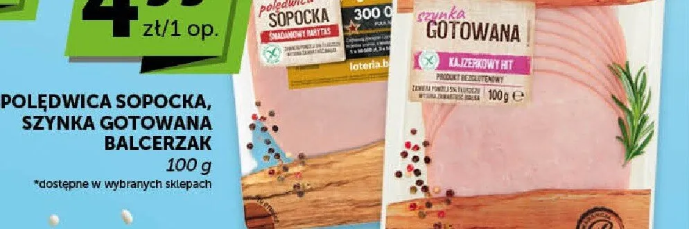 Polędwica sopocka, szynka gotowana promocja w Groszek