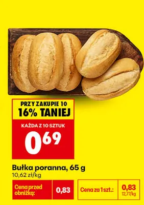 Bułka poranna promocja w Biedronka