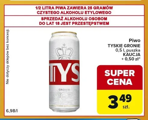 Piwo Tyskie Gronie promocja w Carrefour Express