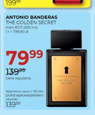 Woda toaletowa męska Antonio Banderas The Golden Secret promocja w Drogerie Jawa