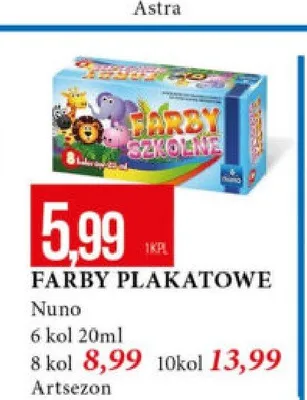 Farby plakatowe Nuno 8 kol 20 ml promocja w Leclerc