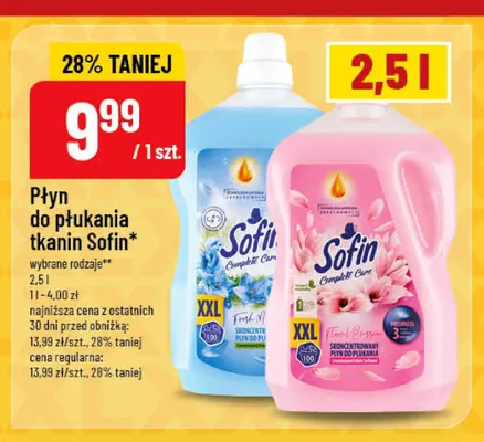 Płyn do płukania tkanin Sofin promocja w POLOmarket