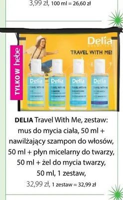 Zestaw Travel With Me Delia promocja w Hebe