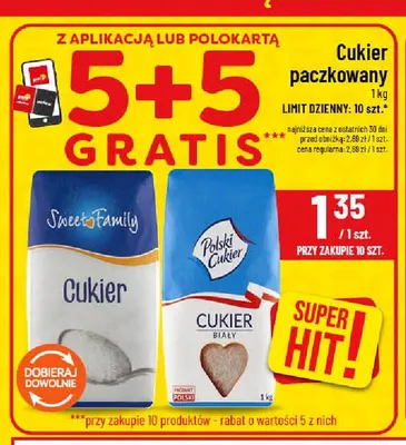 Cukier paczkowany Sweet Family promocja w POLOmarket
