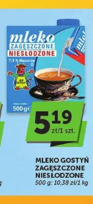 Mleko zagęszczone niesłodzone Gostyń promocja w Groszek