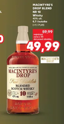 Whisky Macintyre's Drop Blend Nr 10 promocja w Kaufland