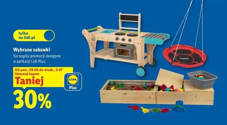Huśtawka bocianie gniazdo promocja w Lidl