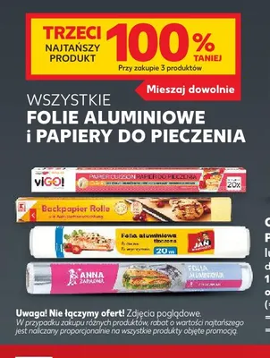Folie aluminiowe i papiery do pieczenia promocja w Kaufland