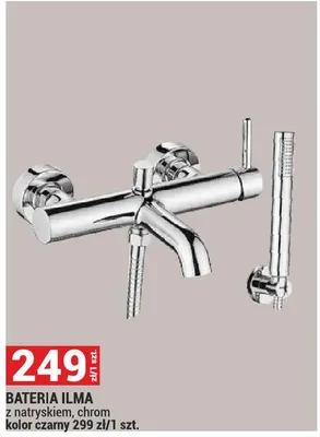 Bateria z natryskiem, chrom kolor czarny 299 zł/1 szt. promocja w Merkury Market
