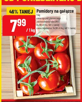 Pomidory na gałązce promocja w POLOmarket