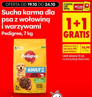Sucha karma dla psa z wołowiną i warzywami Pedigree promocja w Biedronka