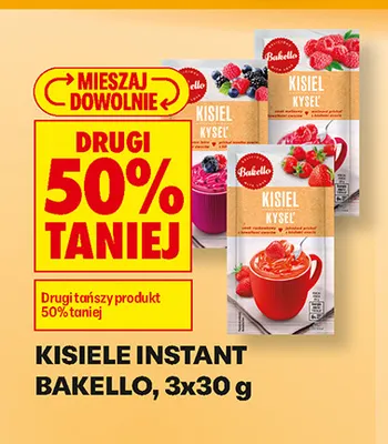 Kisiel instant Bakello 3-pak 30 g promocja w Biedronka