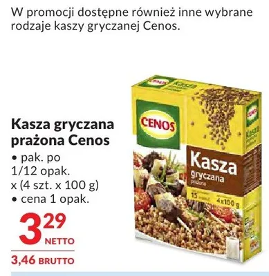 Kasza gryczana prażona Cenos promocja w Makro