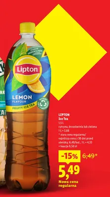 Herbata mrożona Lipton Ice Tea cytryna promocja w Lidl