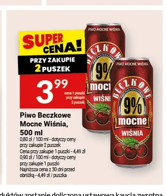Piwo Beczkowe Mocne Wiśnia promocja w Twój Market