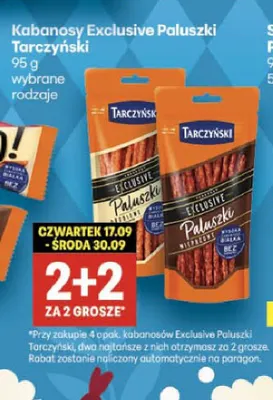 Kabanosy Exclusive Paluszki wieprzowe Tarczyński promocja w Delikatesy Centrum