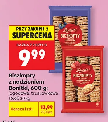 Biszkopty z nadzieniem truskawkowe promocja w Biedronka
