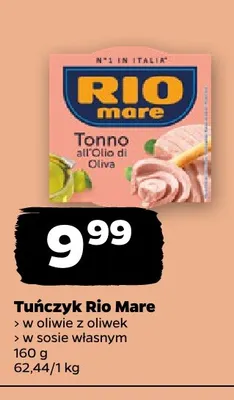 Tuńczyk w oliwie z oliwek Rio Mare promocja w Netto