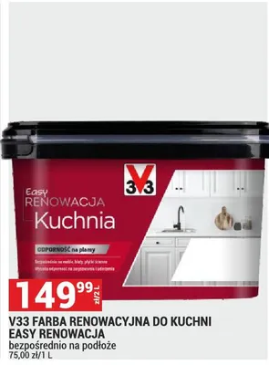 Farba V33 FARBA RENOWACYJNA DO KUCHNI EASY RENOWACJA promocja w Merkury Market