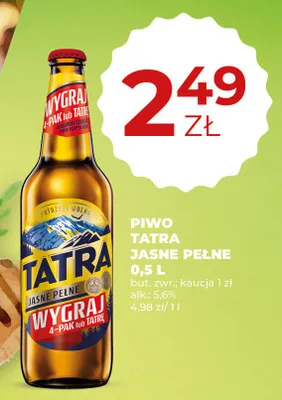 Piwo Tatra Jasne Pełne promocja w Duży Ben