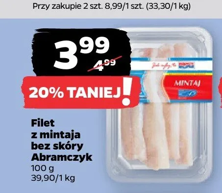 Filet z mintaja bez skóry Abramczyk promocja w Netto
