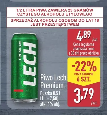 Piwo Lech Premium promocja w Aldi