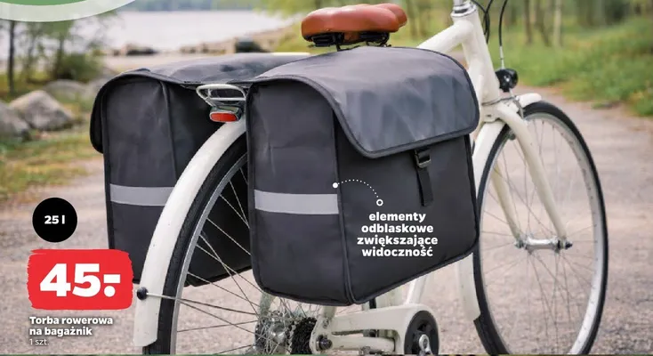 Torba rowerowa na bagażnik promocja w Netto