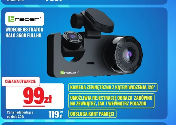 Wideorejestrator Tracer Halo 360D FullHD promocja w RTV EURO AGD