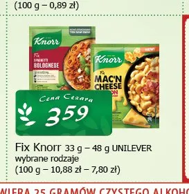 Fix Knorr promocja w CEZAR Delikatesy