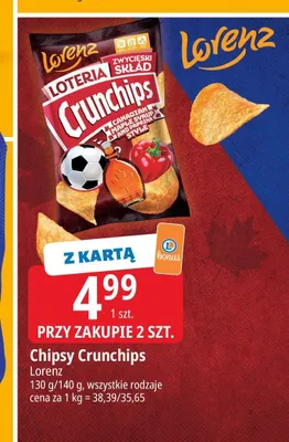 Chipsy Crunchips Lorenz promocja w Leclerc