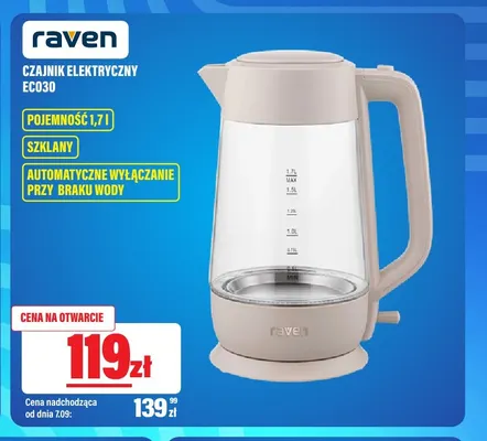 Czajnik elektryczny Raven EC030 1,7 l promocja w RTV EURO AGD