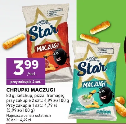 Chrupki Star Maczugi o smaku pizzy promocja w Stokrotka