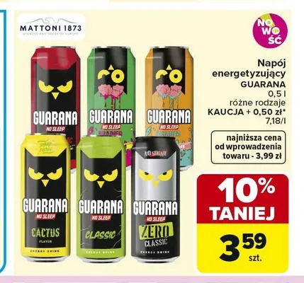 Napój energetyzujący GUARANA promocja w Carrefour