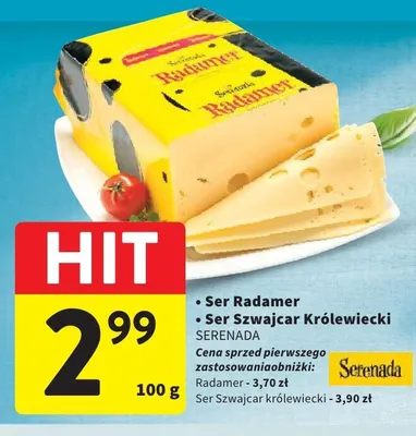 Ser Szwajcar Królewiecki Serenada promocja w Intermarche