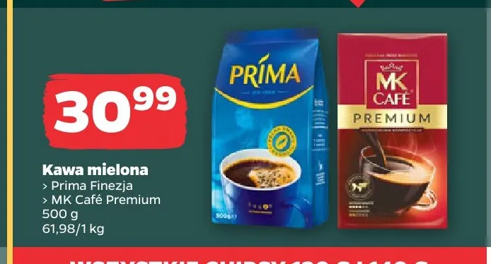 Kawa mielona Prima Finezja promocja w Netto