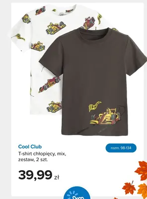 T-shirt chłopięcy 2-pak Cool Club promocja w Smyk