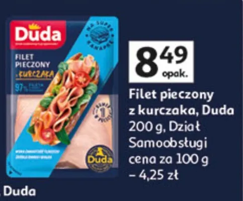 Filet pieczony z kurczaka dział samoobsługi promocja w Auchan