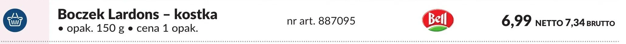 Boczek Lardons - kostka 150g promocja w Makro