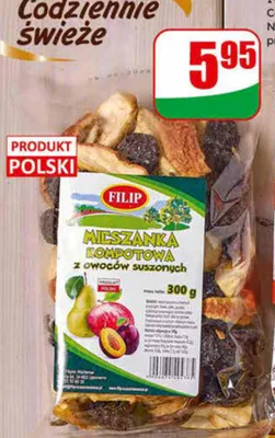 Mieszanka kompotowa z owoców suszonych promocja w Dino