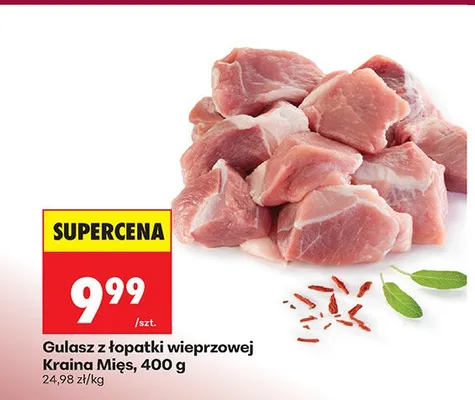 Gulasz z łopatki wieprzowej Kraina Mięs promocja w Biedronka