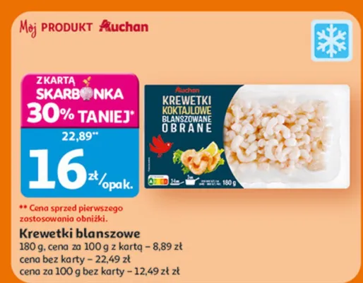 Krewetki blanszowe promocja w Auchan
