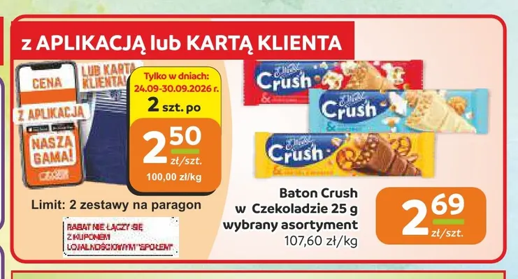 Baton Crush w czekoladzie promocja w Społem Częstochowa