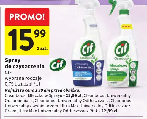 Spray do czyszczenia Cif promocja w Intermarche